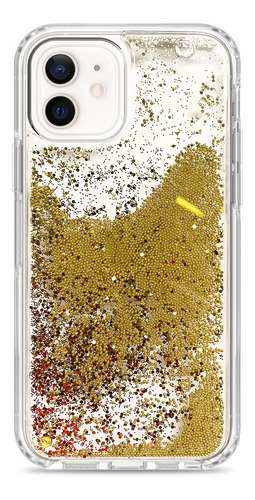 Mobo Glam Celestial Gold Liquid Case Para iPhone 12 / 12 Pro