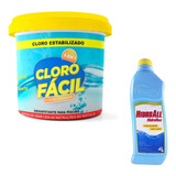 Kit Cloro Granulado 3 Em 1 Ultraclor + Clarificante Hidro 1l