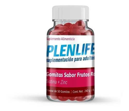 Gomitas Suplemento Adulto Biotina Zinc Plenlife V. Sabores