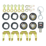 Set Chapas Seguridad Atomotriz Linea Premium 4 Piezas 