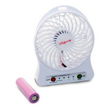 Ventilador Recargle Usb Portatil Bateria 3 Velocidades