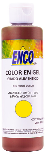 Color Gel Amarillo Limon Comestible Repostería Enco 1609-250