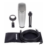 Samson C01u Pro Microfono | Usb | De Estudio Condenser - Cardoide Conector Usb | Incluye Cable Usb Y Soporte De Mesa