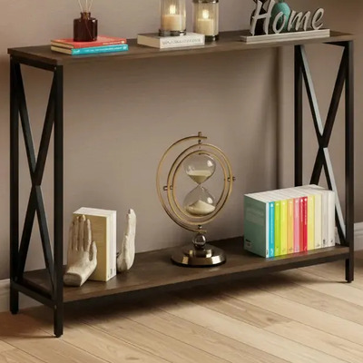 Credenza Con Doble Repisa Mubson Recibidor Galeon. Aparador Color Marrón | Meses sin interés