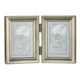 Lawrence Frames 11523d Antique Pewter Hinged Double Picture