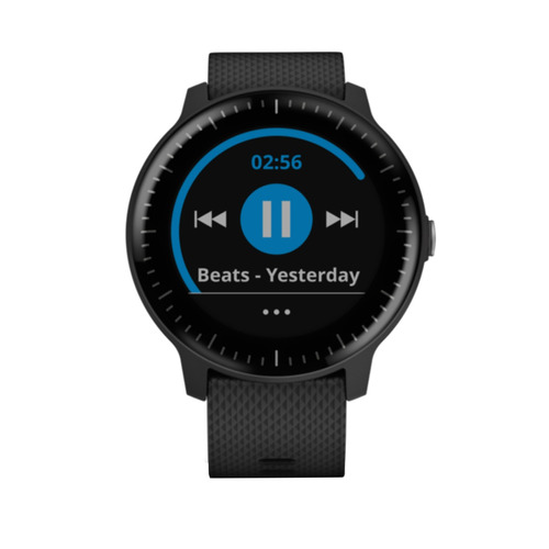 Smartwatch Garmin Vívoactive 3 Music 1.2  Caja De  Polímero Negra, Malla  Negra Y Gris De  Silicona Y Bisel  Negro De  Acero Inoxidable