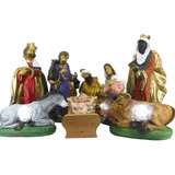 Pesebre 8 Piezas Navidad Navideño Niño Jesus Reyes 30cm 