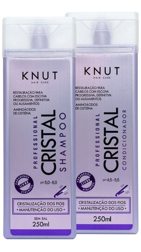 Kit Knut Cristal Shampoo + Condicionador Restauração Do Liso