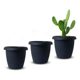 Kit 3 Vasos Decorativo P Plantas Flores Grande 8 Litros