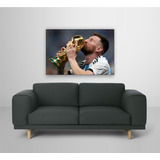 Cuadro Lienzo Canvas 50x70 Lionel Messi Argentina Campeón