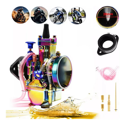 Carburador Pwk 28mm Con Colorido Universal Racing Moto 150cc | Meses sin interés