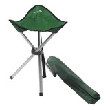 Banquito Plegable De 3 Patas Broksol Camping Pesca Caza Color Verde