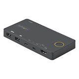 Conmutador Kvm Usb-a/hdmi/usb-c De 2 Puertos - 4k 60 Hz - Co