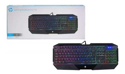 Teclado - Usb - Hp Game - Led - Preto - K110