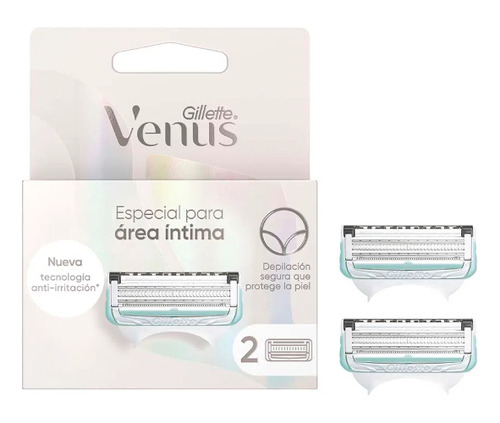 Carga Refil Aparelho Gillette Venus Especial Para Área Íntim