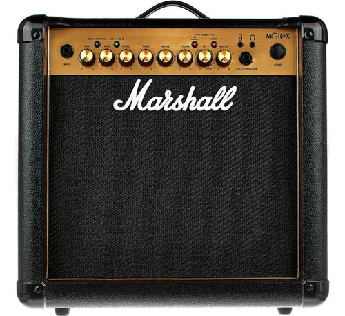 Amplificador Guitarra Transistor Marshall Mg-15fx Gold 15 W Cor Preto 110v