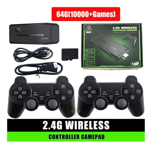 2.4g Hd Retro Game Stick Contiene 10000 Consolas De Juegos M