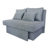 Sillon Sofa Cama Baulera Tokio 2 Plazas Chenille Eco Cuero  