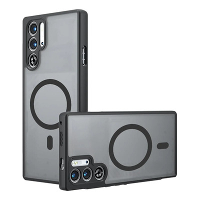 Funda Para Zte Redmagic 9 Pro/9s Pro Compatible Carcasa Dura De Mate Pc+tpu Suave Case Cover Black
