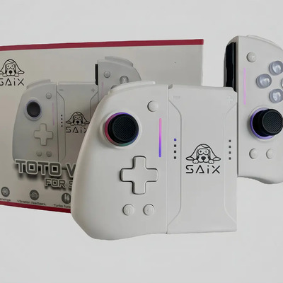 Saix Joypad Toto White Antidrift Turbo Control Para Switch Color Blanco | Envío gratis
