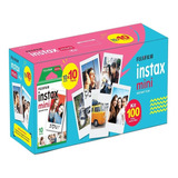 Pack Com 100 Unidades Kit Filme Instax Mini Fujifilm