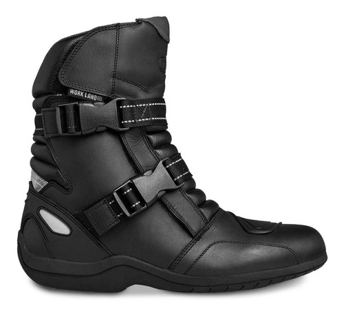 Bota Hombre Biker Moto Botín Caballero Workland 80007 Negro