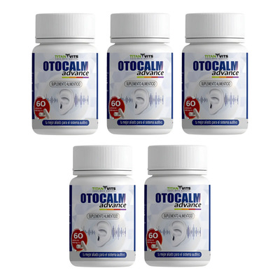 Otocalm 60 Caps | Suplemento Alivio Zumbidos En Oídos 5 Pack | Meses sin interés