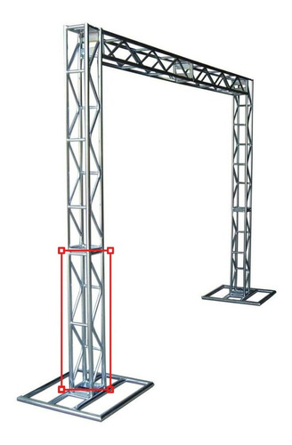 Kit 2 Treliças Box Truss Q15 1 Metro 2 Cubos E 2 Bases