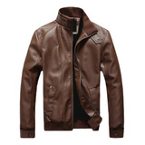 Chaqueta De Cuero For Hombre De Estilo Biker Slim Fit