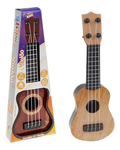 Mini Cavaquinho Infantil Brinquedo Violão 4 Cordas Nylon