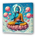 Cuadro 45x45cm Buda Buddha Bubblegum Chicle Globo M3