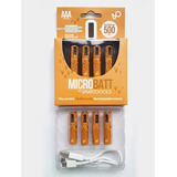 4 Baterias A A A Recargable Cable Micro Usb 80ma Garga Máxim