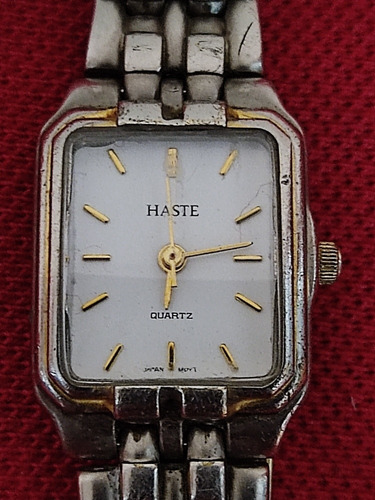 Reloj Vintage Marca Haste, Para Mujer, Color Plateado.