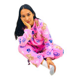 Pijama Mujer Conjunto 2 Piezas Tela Polar Ositos Calientita