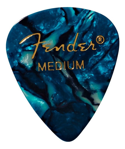 Paquete De Puas Fender Premium Celluloid 12 Pack Medium Ot Color Azul