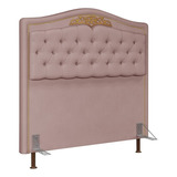 Cabeceira Cama Box Casal 140cm Imperial Suede Mpozenato Cor Rose