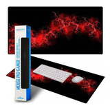 Mouse Pad Gamer 700 X 350 ( Raio Vermelho )