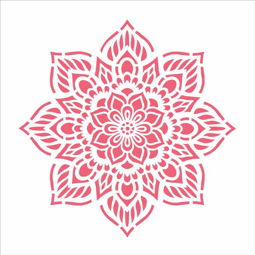 Stencil 30,5x30,5  Mandala Flor Oito Pontas - Opa 2471