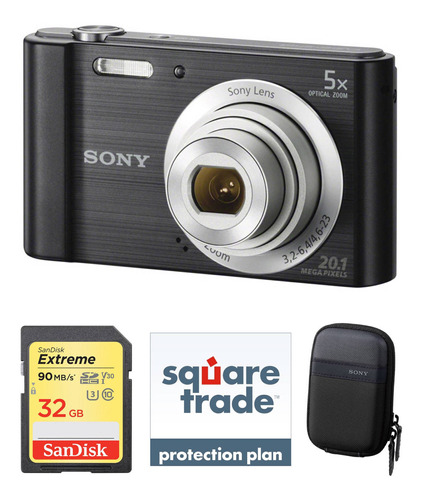 Sony Cyber-shot Dsc-w800 Digital Camara Deluxe Kit (black)