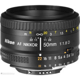 Lente Nikon Af Nikkor 50mm F/1.8 - Usada Apenas 3 Vezes
