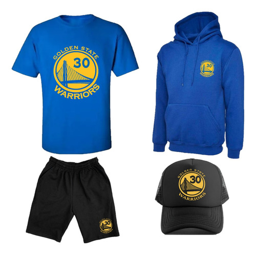 Combo Golden State Warriors - Buzo - Remera - Bermuda -gorra