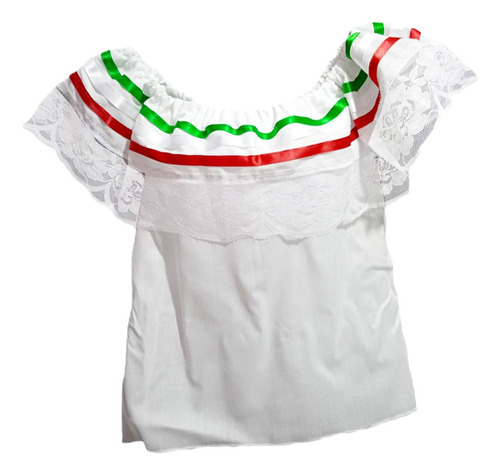 Blusa De Olan  (blanca O Tricolor) T 6,8,10