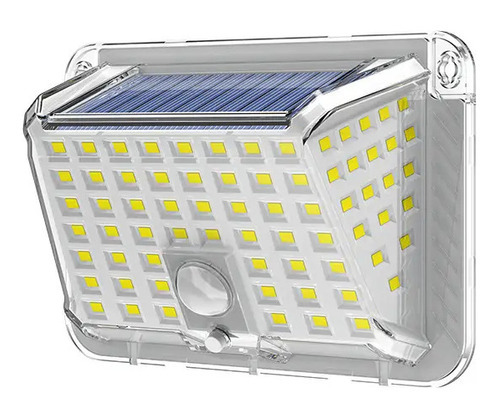 Kit 5 Luminária Solar Arandela Sensor Presença 100 Leds Cor Preto 110v/220v