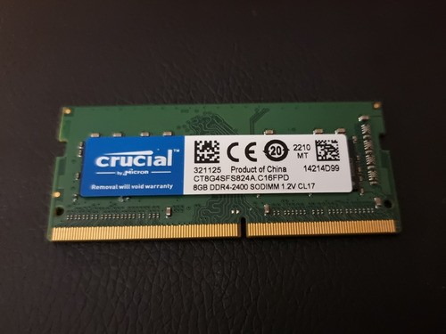 Ram Crucial 8gb Ddr4-2400 Sodimm Ct8g4sfs824a