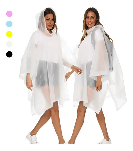 Impermeable Portátil Poncho De Lluvia Unisex 2 Piezas