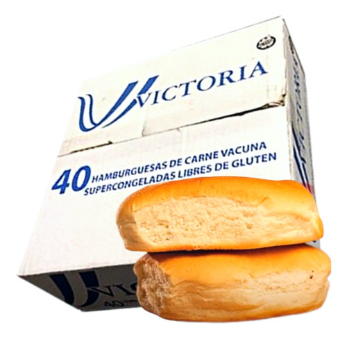 40 Hamburguesas Victoria 110g  + Pan Artesanal + Aderezo 