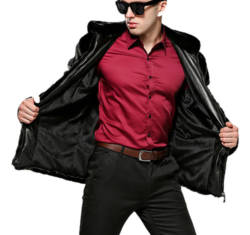 Chaqueta Para Hombre, Lisa, Casual, De Pie, Sintética, Con C