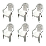 Set 6 Silla Sillon Mascardi Perfecto Color Blanco