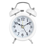 Reloj De Mesa   Analógico Aguia Power Vintage Alto Metal Presente Mesa Antigo Decorativo Despertador  -  Branco 