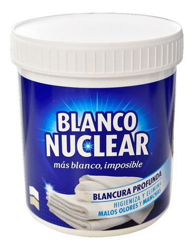 Blanqueador De Ropa Blanco Nuclear Pote 45 Gr.